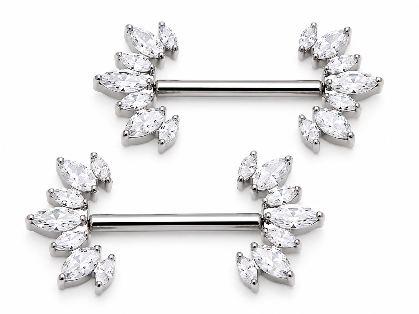 threadless pushfit nipple rings cz wholesale