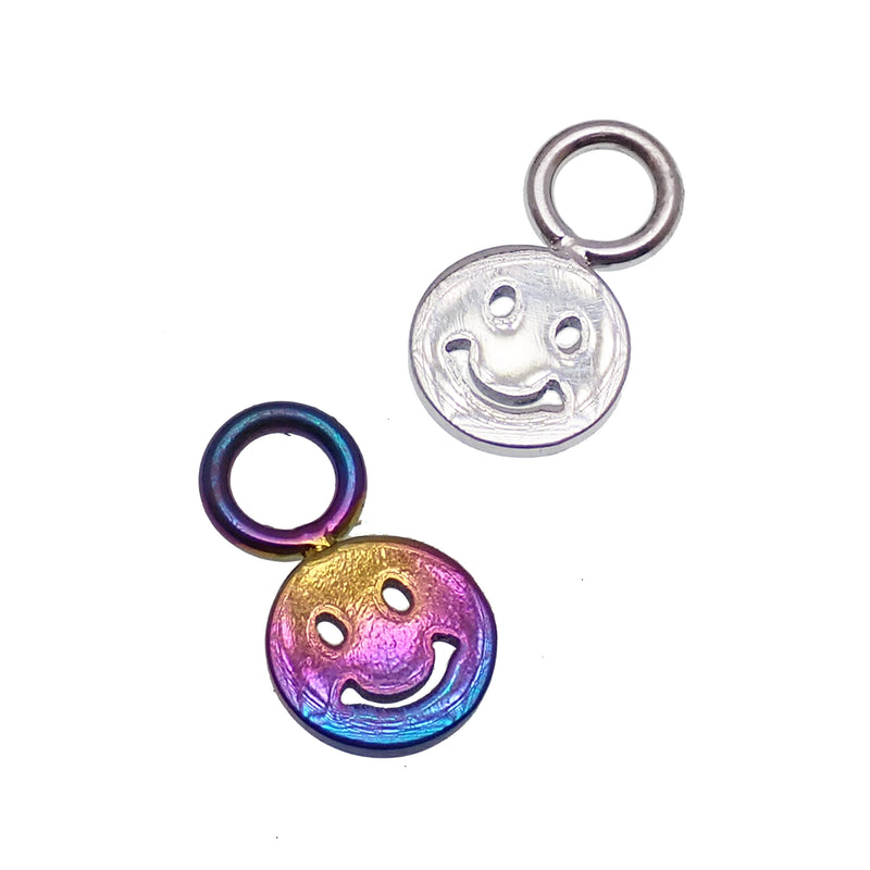 Smiley Face Titanium Charm