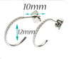 Titanium CZ Hoop Earrings  20g