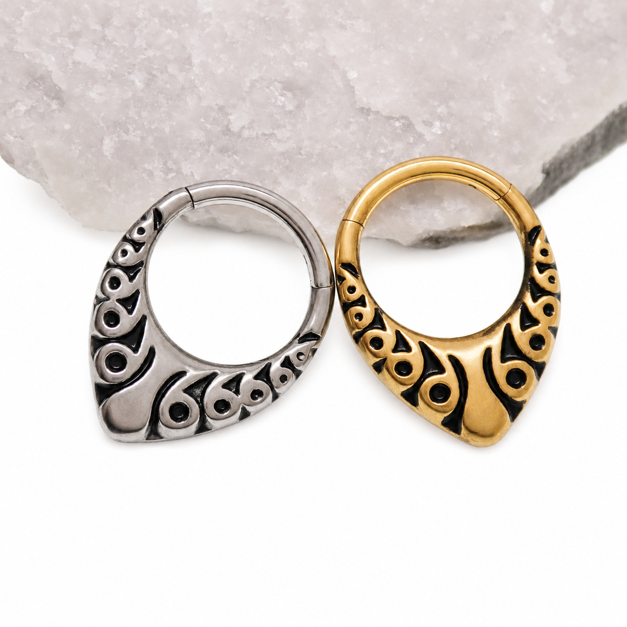 Implant Grade Titanium Tribal Clicker- 16g 8mm