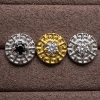 CZ Greek Key Dermal Top, 14g or 16g  (1.2mm /0.9mm thread)