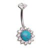 Turquoise Belly Ring 14g -10mm