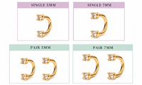 U shape  titanium 16g earring, arch piercing , lobe , tragus, helix, rook