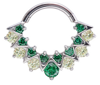 Green CZ 16g 8mm Titanium Clicker