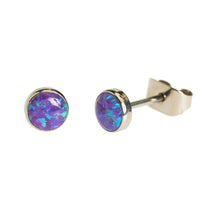 Titanium Cabochon Earrings Sleepy Lavender Opal