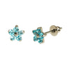 Titanium Flower  CZ Earrings