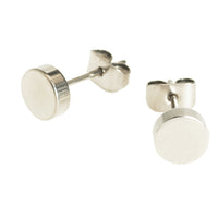 Titanium Smooth Disc Earrings