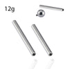 Internally Threaded Titanium  Straight Barbell Stem 12g