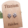 Titanium CZ Cluster Earrings