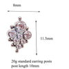 Titanium CZ Cluster Earrings