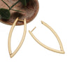 Titanium Matt Gold  Drop Hoop  Earrings