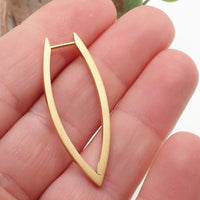 Titanium Matt Gold  Drop Hoop  Earrings