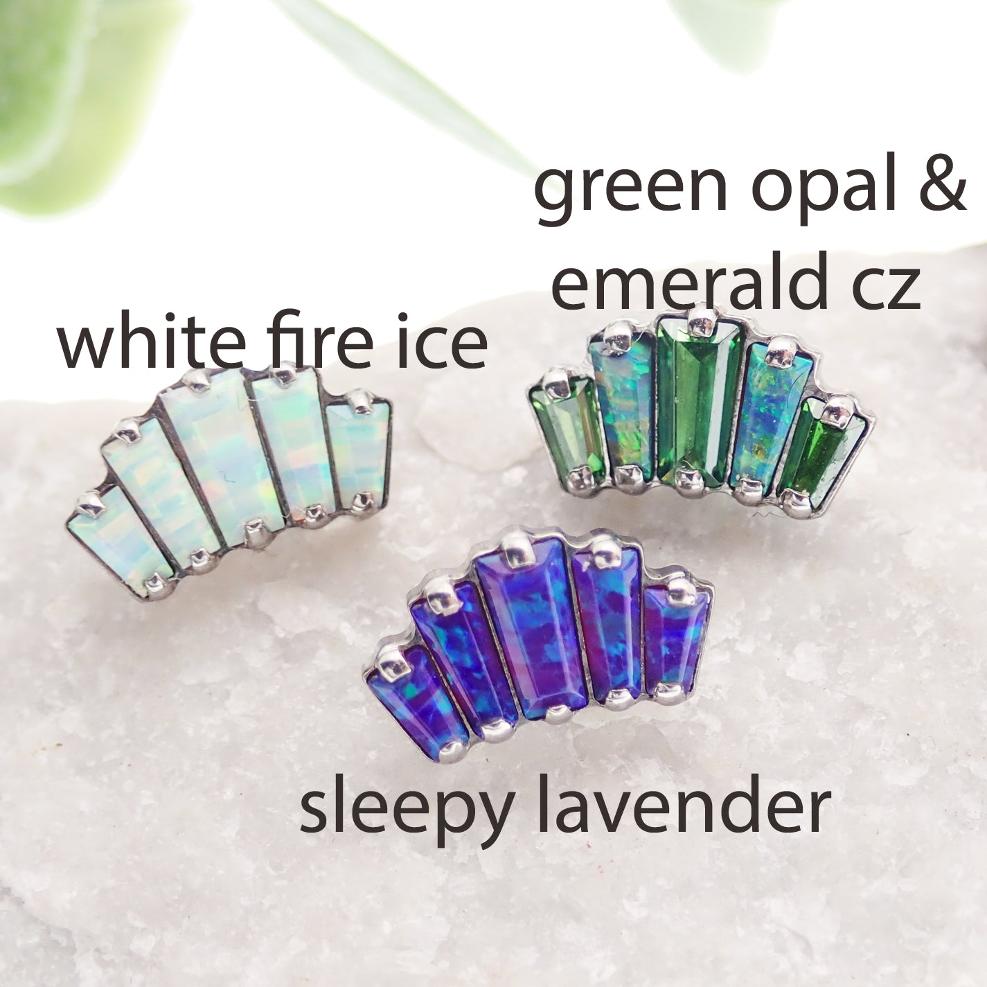 Marquise Opal attachment Internally Threaded 0.9mm thread