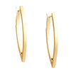 Titanium Matt Gold  Drop Hoop  Earrings