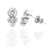 Titanium CZ Cute Cluster Earrings