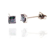 Titanium Princess Cut CZ Earrings