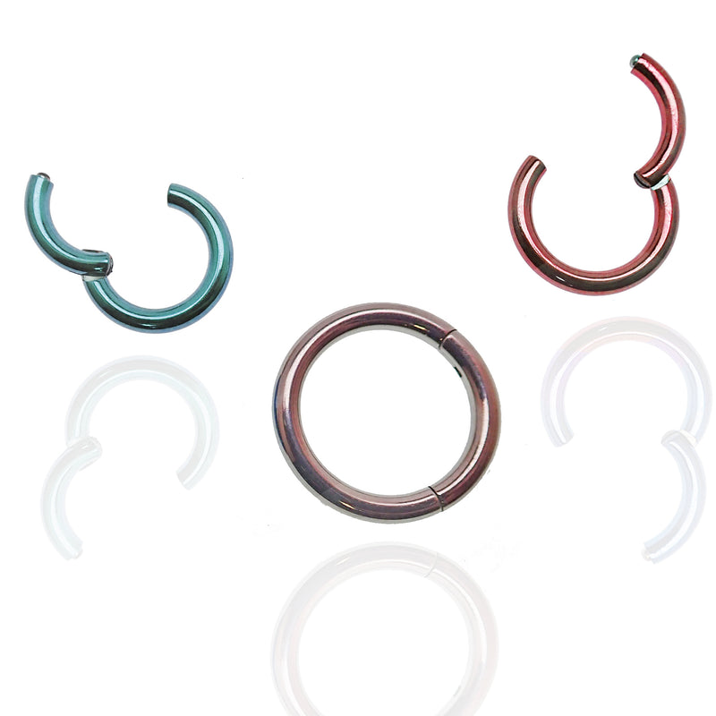 18g Titanium Hinged Seamless Clicker hoop