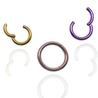 16g Titanium Hinged Seamless Clicker hoop